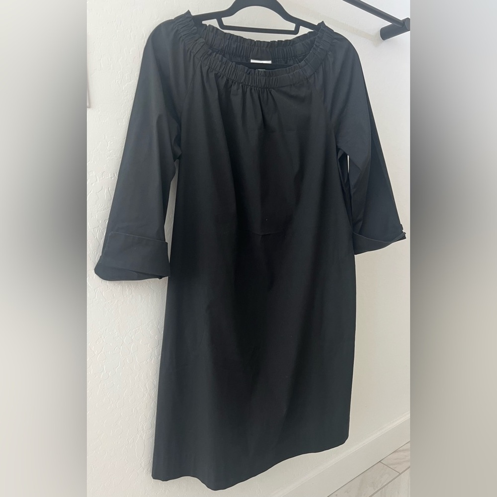 J Jill Elegant Black Off-Shoulder Dress